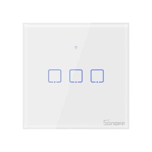Intrerupator Smart  cu Touch Wifi + RF 433 Sonoff T1 EU TX, (3 canale)