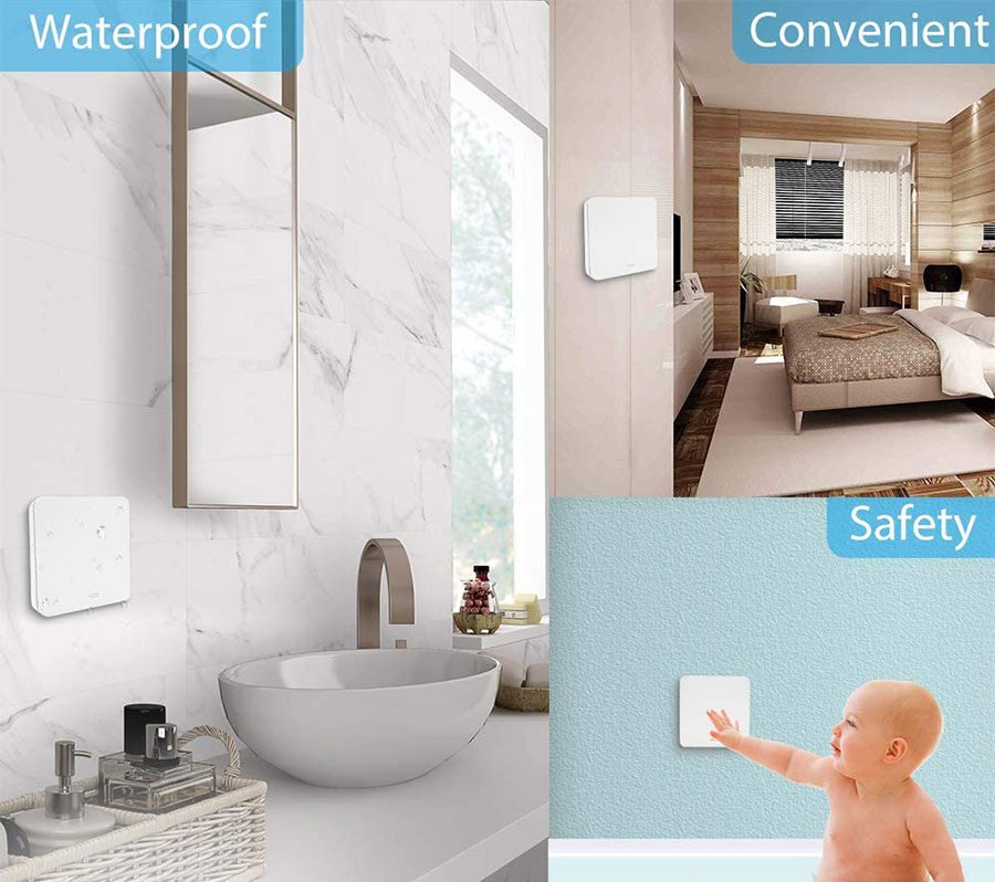 Intrerupator Wifi Kinetic Rovo 305-2CH-W, 2 canale, IP67, RF 433MHz, cu revenire - imagine 3