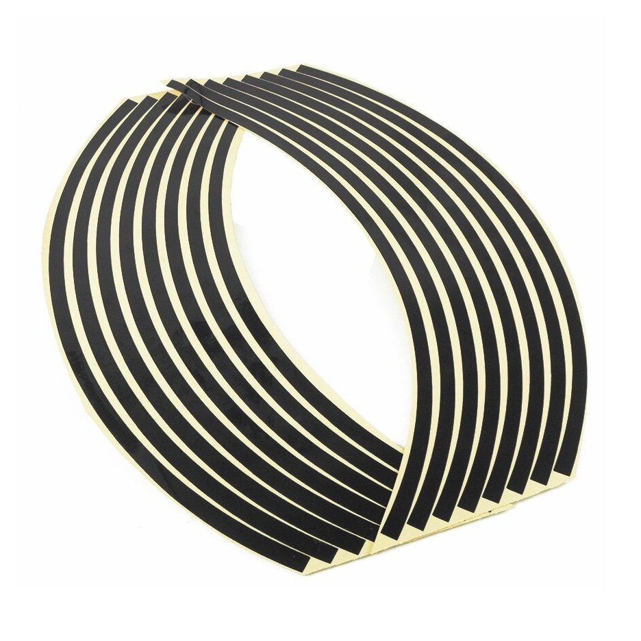 set 16 inele din autocolant pentru jante culoare negru lucios 3 Set 16 inele din autocolant pentru jante culoare Negru Lucios - imagine 3