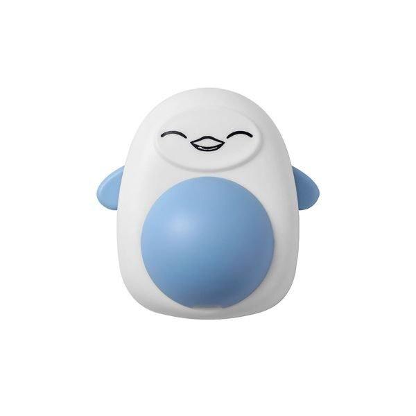 Jucarie interactiva Model Pinguin pentru pisicute cu minge rotativa 360° din iarba Catnip, 4.3 x 6 cm, Albastru