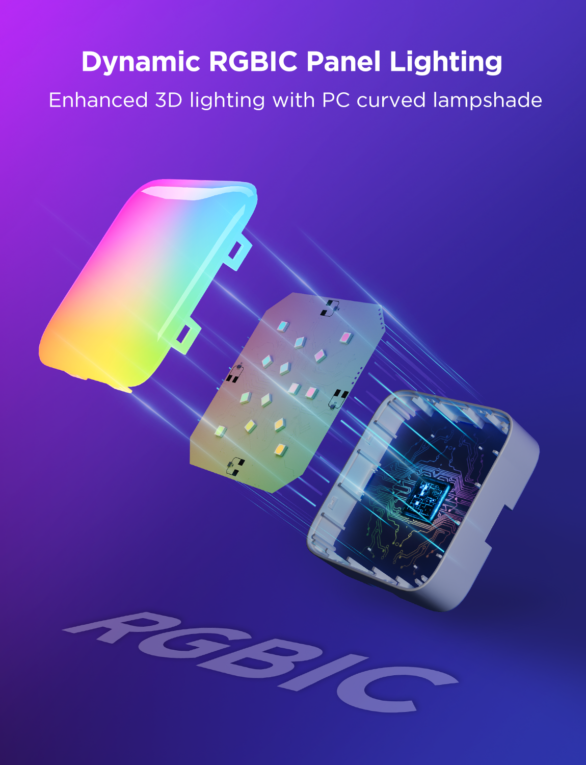 kit panouri mici luminoase led govee h8069, rgbic, wi-fi + bluetooth, 10 panouri, alexa , google asistant, matter 4 Kit panouri mici luminoase LED Govee H8069, RGBIC, Wi-Fi + Bluetooth, 10 panouri, Alexa , Google Asistant, Matter - imagine 4