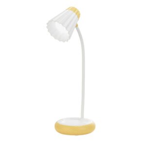 Lampa de birou LED Home H-612, Acumulator 1200mAh, Control touch, 3 moduri, Incarcare USB, 3W – Galben