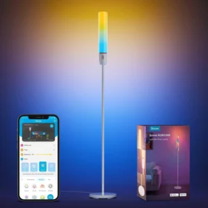 Lampadar LED Govee H6078 RGBICWW Cylinder, Wi-Fi + Bluetooth, 1500lumeni,  Control Aplicatie, Sincronizare muzica