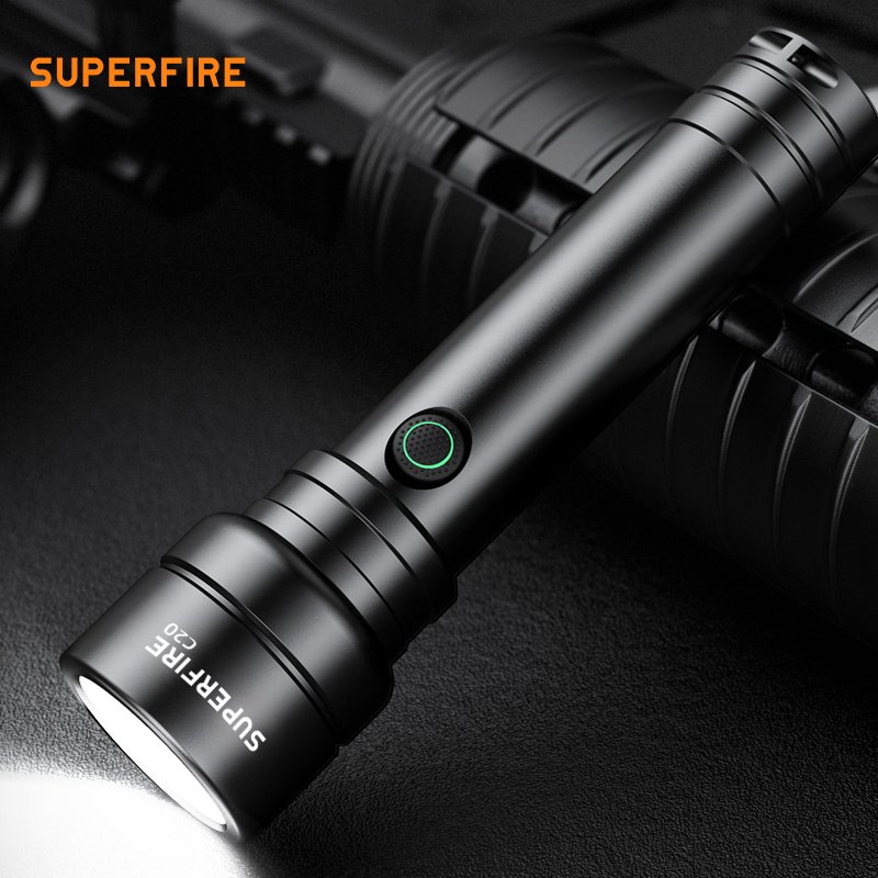 lanterna led superfire c20, 1100lm, 240m, incarcare usb-c, negru 4 Lanterna LED Superfire C20, 1100lm, 240m, incarcare USB-C, Negru - imagine 4