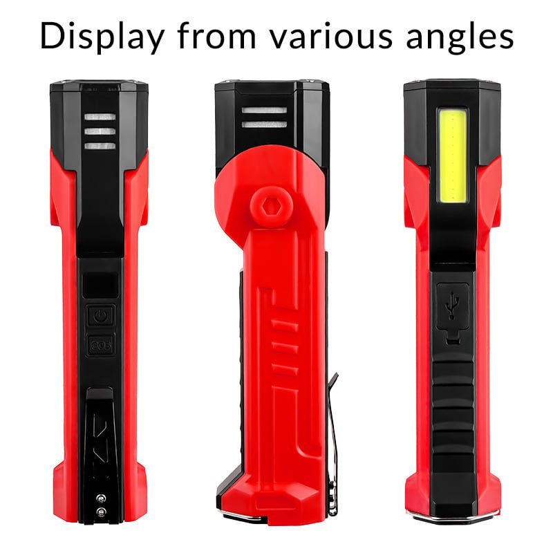 lanterna multifunctionala led superfire gm06, usb-c, 1500mah, 355lm, 216m, power bank, lumina rosie, prindere magnetica, ip44 - rosu 2 Lanterna Multifunctionala LED Superfire GM06, USB-C, 1500mAh, 355lm, 216m, power bank, lumina rosie, prindere magnetica, IP44 - Rosu - imagine 2