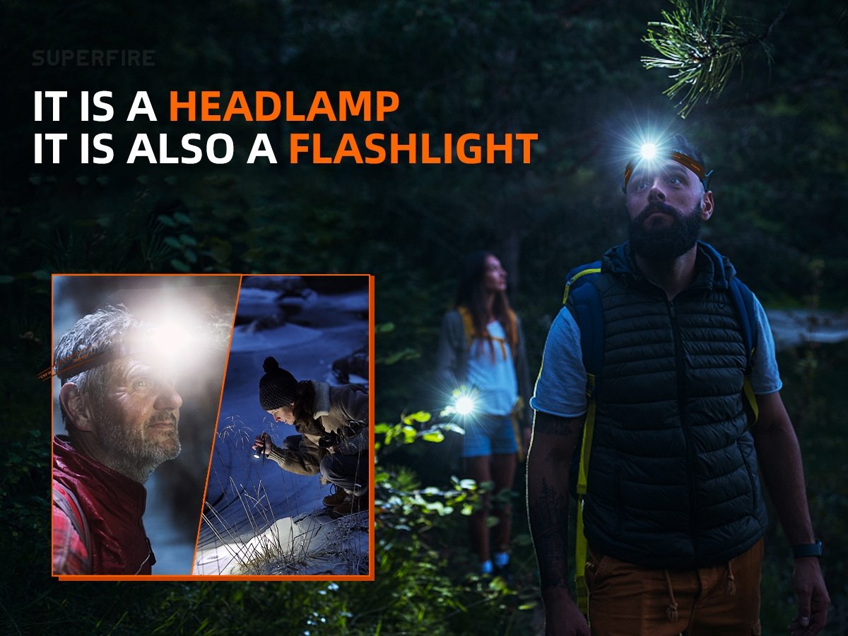 lanterna multifunctionala led superfire th03, usb, 460lm, 104m, incarcare usb-c, suport cap, prindere magnetica 4 Lanterna Multifunctionala LED Superfire TH03, USB, 460lm, 104m, incarcare USB-C, suport cap, prindere magnetica - imagine 4