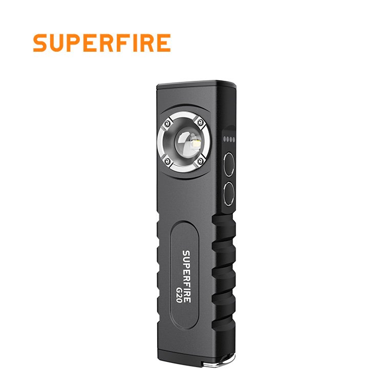 lanterna multifunctionala led superfire g20, laser, 500 lumeni, acumulator 2000mah, incarcare usb-c 3 Lanterna Multifunctionala LED Superfire G20, Laser, 500 lumeni, acumulator 2000mAh, incarcare USB-C - imagine 3