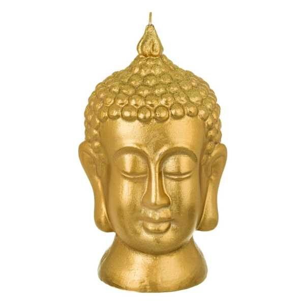 Lumanare Decorativa Mercaton, Model Cap Buddha 3D, 11 x 21 cm, Auriu