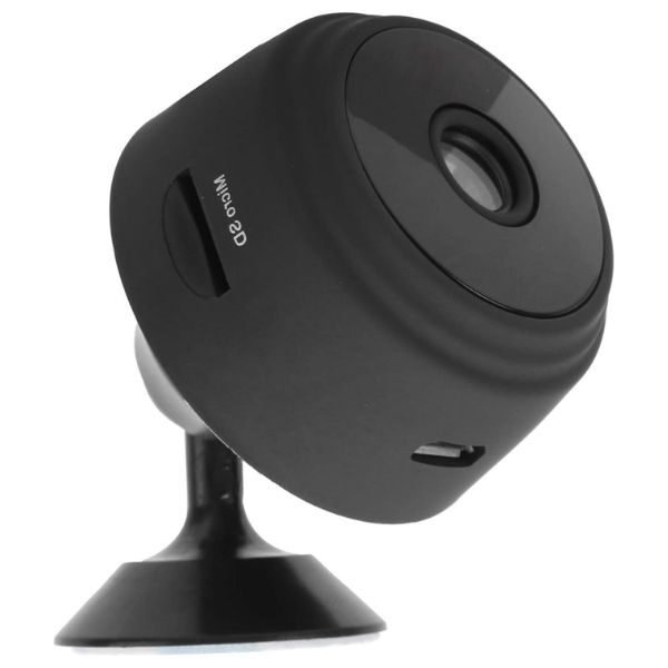 Mini Camera Video, tip Spy Cam, Full HD, Control Aplicatie Mobila, Wide Angle 150 °, Night Vision, Loop Recording, 4.5 cm, Negru