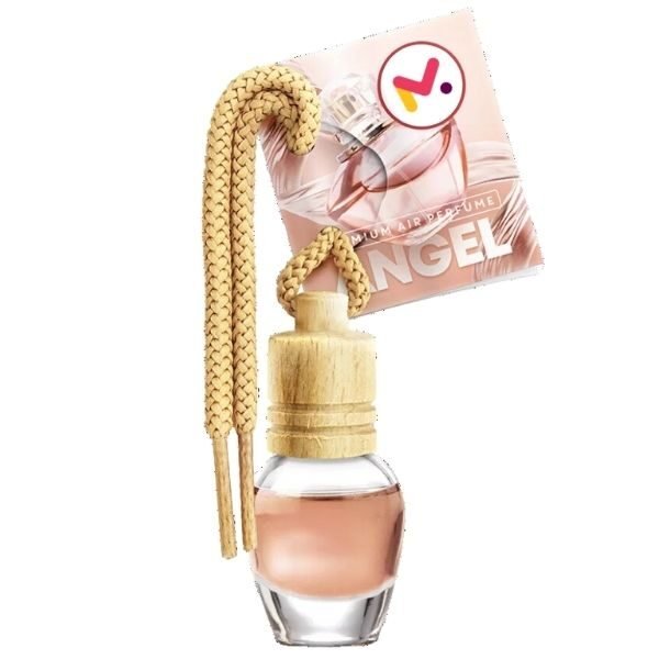 Odorizant Auto in Sticla cu Snur si Capac din Lemn, Aroma Angel, 8 ml