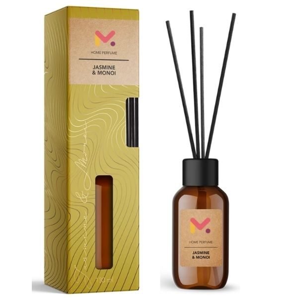 Odorizant cu Betisoare pentru Camera, 125 ml, Aroma Iasomie și Monoi