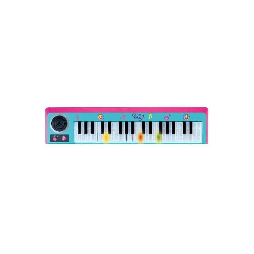 Orga Electronica Kally MashUP, pentru Copii, 37 taste, Melodii, Difuzor, Luminite, Baterii incluse