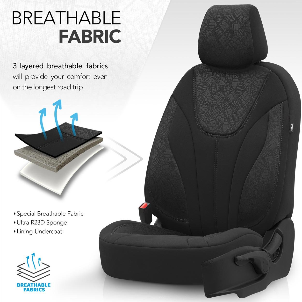 set huse scaun auto premium, universale, nefractionate, otom ruby design 1201 5 Set huse scaun auto PREMIUM, Universale, nefractionate, OTOM RUBY DESIGN 1201 - imagine 5