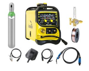 Pachet complet sudura MIG/MAG: MIG 160s Intensiv, 230 V, 160 A, Butelie corgon 8l (plina), rola otel 5kg – 0.8mm