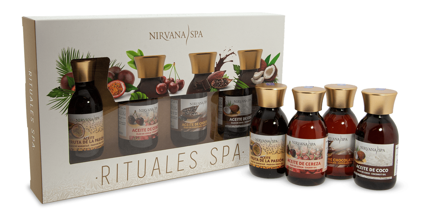 Pachet ritualuri spa, ingrijire cu ulei de fructul pasiunii, cirese, ciocolata, cocos