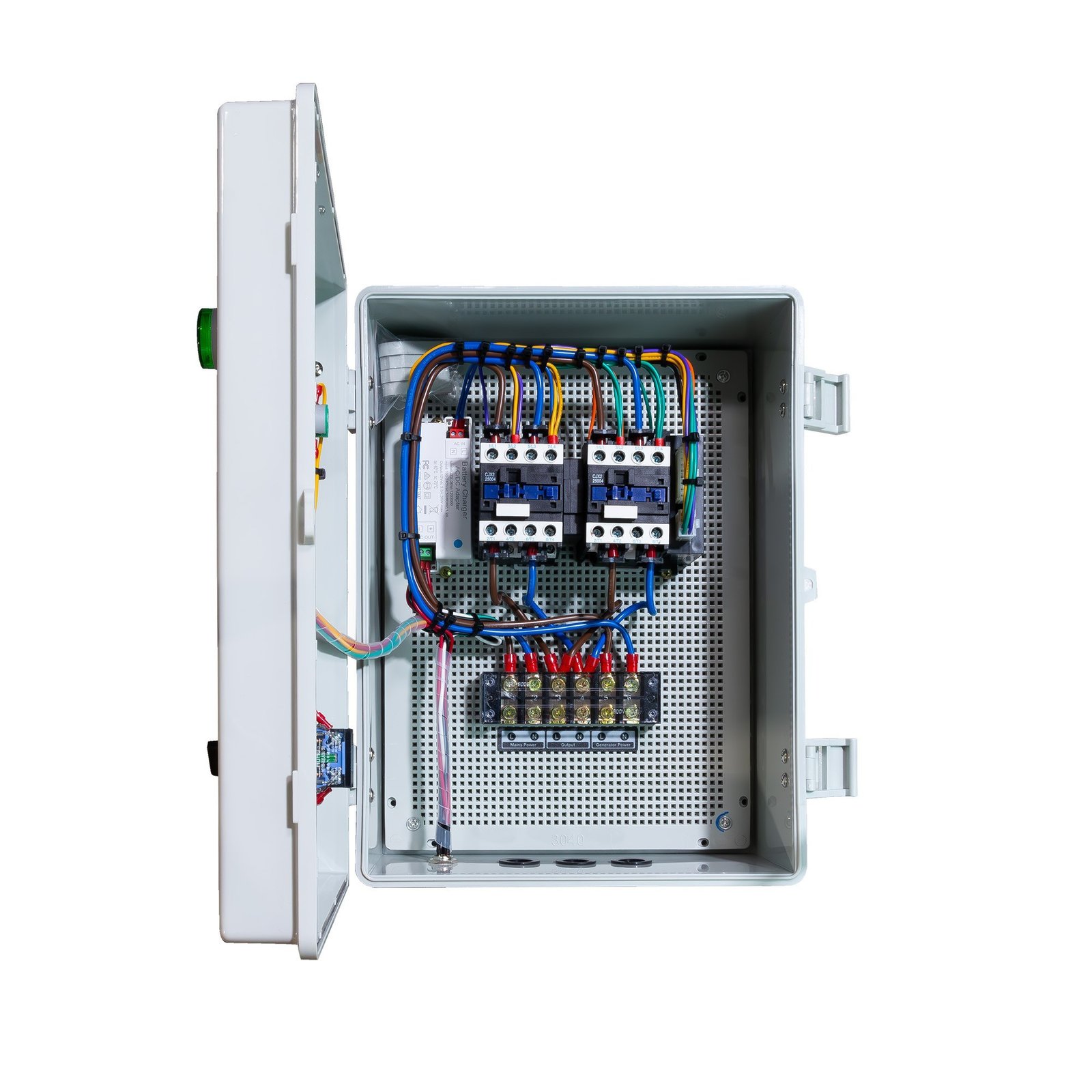 panou ats monofazat 230v itc power ac-ats-w-50a-1 50a 10 kw — pornire automata generator, cablu 15m 7 Panou ATS Monofazat 230V ITC Power AC-ATS-W-50A-1 50A 10 kW — Pornire Automata Generator, Cablu 15m - imagine 7