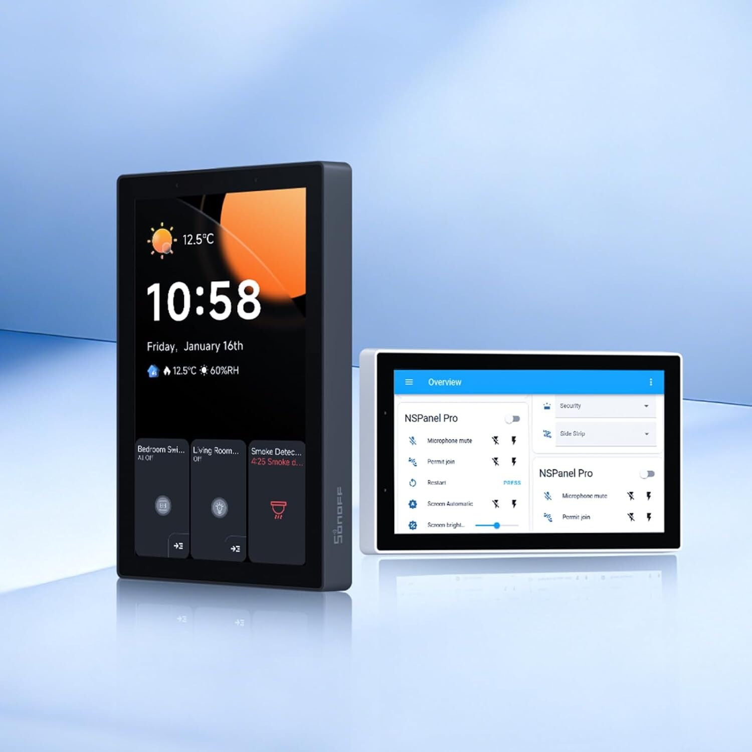 Panou de control inteligent Matter WiFi Bluetooth ZigBee, SONOFF NSPanel Pro 120 (negru), NSPanel120PB - imagine 2
