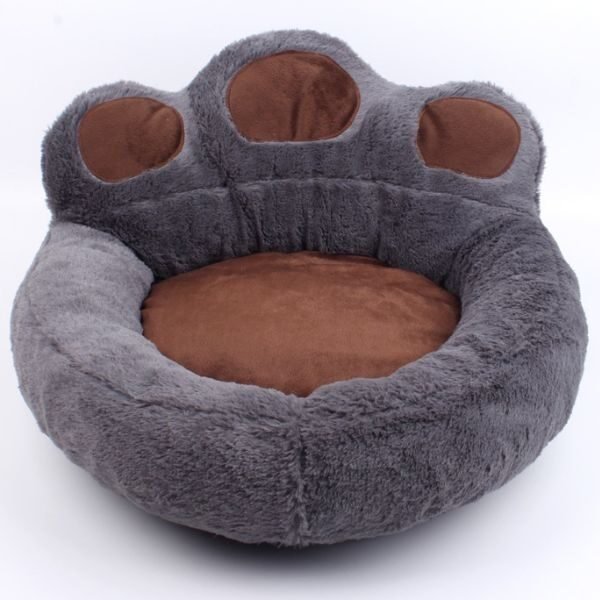 Patut in forma de labuta, din lana moale la exterior si bumbac PP la interior, pentru animale mici de companie, Marimea S, 40 x 45 cm, Gri