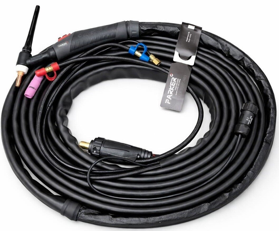 Pistolet TIG WP18 racit cu lichid, comanda pe maner, 8m - Parker