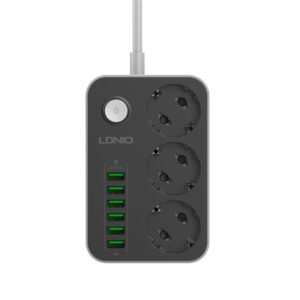 Prelungitor LDNIO SE3631, 3 prize, 6 X USB-A, 17W, 2m