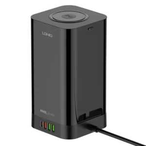 Prelungitor Tip Turn LDNIO SEW4485, Incarcator wireless,  3 prize, 3 X USB-A, 1 X USB-C, Incarcare rapida QC 3.0, 32W, 2m