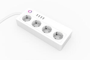 Prelungitor Smart Rovo A26, Wifi, 16A, 4 Prize Individuale, 4 USB Tuya, Alexa, Google Assistant,
