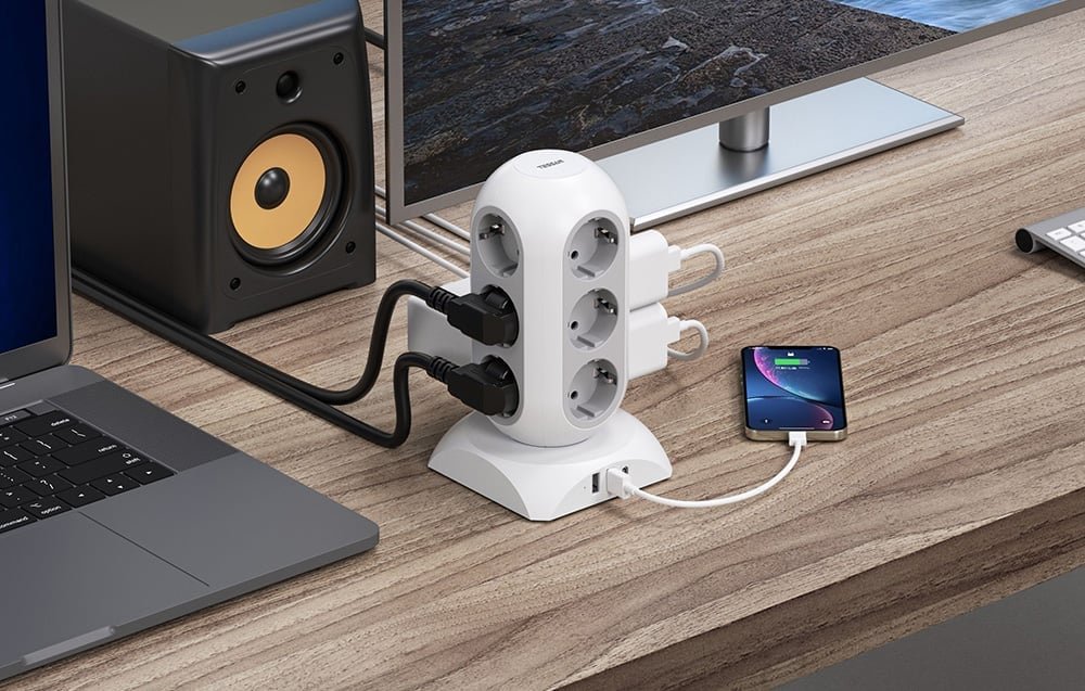 prelungitor tip turn tessan tps02-de-c, 12 prize, 2xusb 3a, 1xusb-c, cablu 2m 4 Prelungitor tip Turn Tessan TPS02-DE-C, 12 prize, 2XUSB 3A, 1XUSB-C, cablu 2m - imagine 4