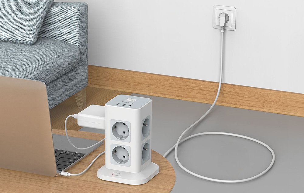 prelungitor tip turn tessan tps03-de-c, 8 prize, 3 usb, 1 usb-c, 3a, cablu 2m 3 Prelungitor tip Turn Tessan TPS03-DE-C, 8 prize, 3 USB, 1 USB-C, 3A, cablu 2m - imagine 3