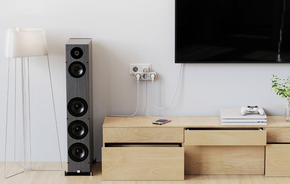 priza multipla tessan ts-323-c, 3 prize, 1 port usb-c, 2 porturi usb, 240 v, alb ,2500w 10a 5 Priza Multipla Tessan TS-323-C, 3 Prize, 1 port USB-C, 2 Porturi USB, 240 V, Alb ,2500W 10A - imagine 5