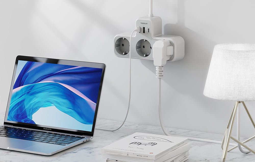 priza multipla tessan ts-323x-c, cablu 15m, 3 prize, 1 port usb-c, 2 porturi usb, 240 v, alb ,2500w 10a 2 Priza Multipla Tessan TS-323X-C, Cablu 15m, 3 Prize, 1 port USB-C, 2 Porturi USB, 240 V, Alb ,2500W 10A - imagine 2