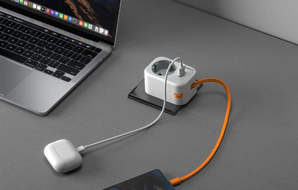 adaptor priza tessan ts-332, 1 priza, 1 port usb-c, 1 port usb, 10a 5 Adaptor Priza Tessan TS-332, 1 Priza, 1 port USB-C, 1 Port USB, 10A - imagine 5