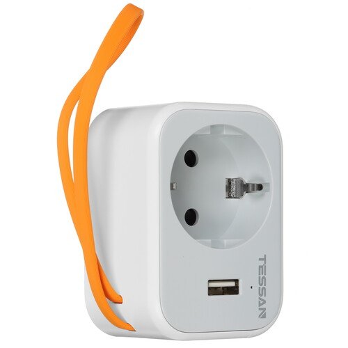 adaptor priza tessan ts-332, 1 priza, 1 port usb-c, 1 port usb, 10a 2 Adaptor Priza Tessan TS-332, 1 Priza, 1 port USB-C, 1 Port USB, 10A - imagine 2
