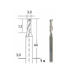Freza cu 2 caneluri, Proxxon 28761, 3.0×3.0mm