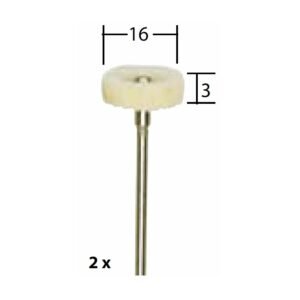 Set discuri pentru lustruire, din pasla, 16mm, Proxxon 28803