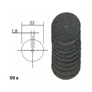 Set discuri debitoare din oxid de aluminiu, 22mm, 50 buc, Proxxon 28809