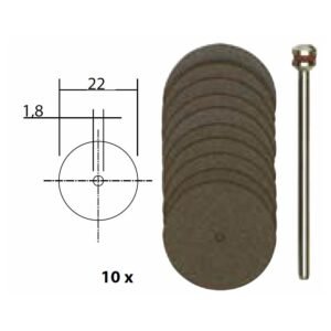 Set discuri debitoare din corindon, 22mm, 10 buc, Proxxon 28810
