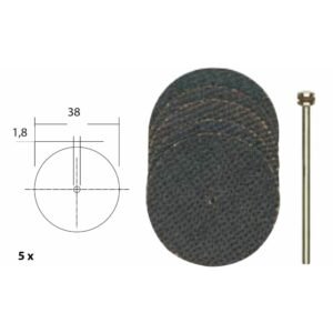 Set 5 discuri din oxid de aluminiu, 38mm, Proxxon 28818