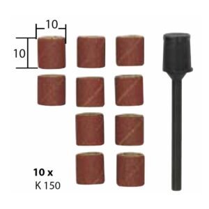 Set ax si 10 tamburi din corindon pentru slefuire, 10mm, GR150,  Proxxon 28980