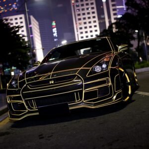 2 x Sticker Reflectorizant „OUTLINE DECO”, culoare GALBEN, dimensiune 1cm x 8m