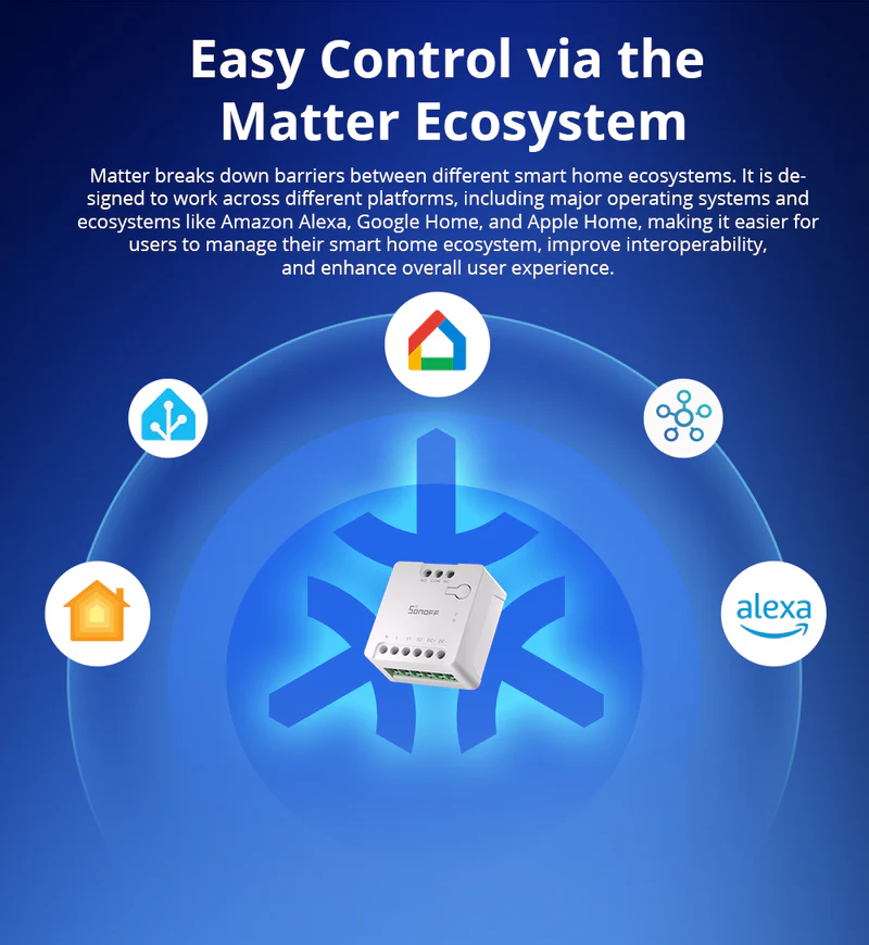 releu smart wifi sonoff mini-d, 2a, 1 canal, contact uscat ac-dc, matter 2 Releu Smart Wifi Sonoff MINI-D, 2A, 1 canal, contact uscat AC-DC, Matter - imagine 2