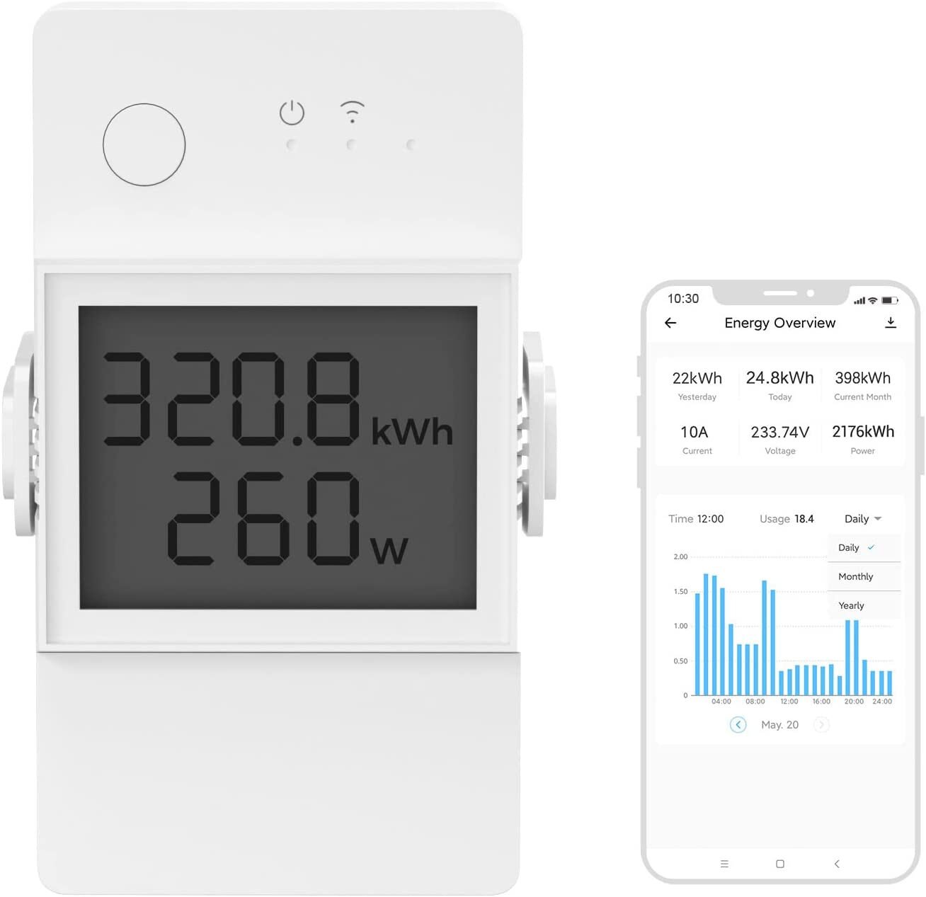 transmitator wifi sonoff thr316d elite, 16a, cu functie de masurare a temperaturii si umiditatii, thr316d 2 Transmitator Wifi Sonoff THR316D Elite, 16A, cu functie de masurare a temperaturii si umiditatii, THR316D - imagine 2