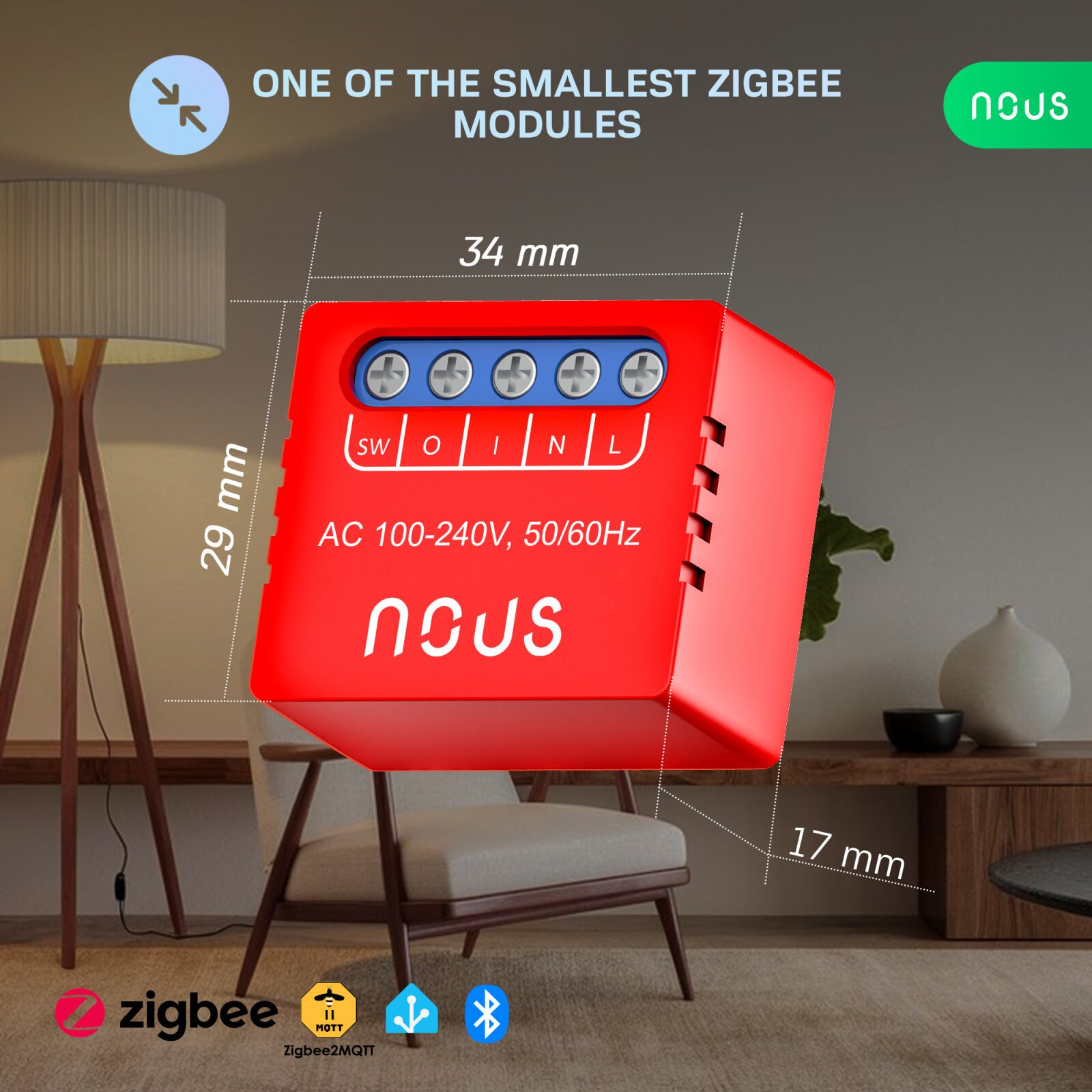 Releu SMART NOUS B6Z Zigbee,1 canal, control aplicatie, compatibil Alexa Google Assistan, protectie suprasarcina - imagine 4