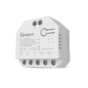 Comutator Releu inteligent, Sonoff, Dual R3 Lite WiFi, Alb – fara masurare energie