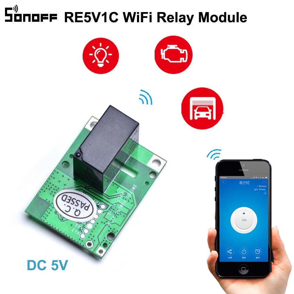 releu modul smart sonoff re5v1c 5v, wi-fi, compatibil cu google home, alexa ifttt 3 Releu modul smart Sonoff RE5V1C 5V, Wi-Fi, Compatibil cu Google Home, Alexa IFTTT - imagine 3