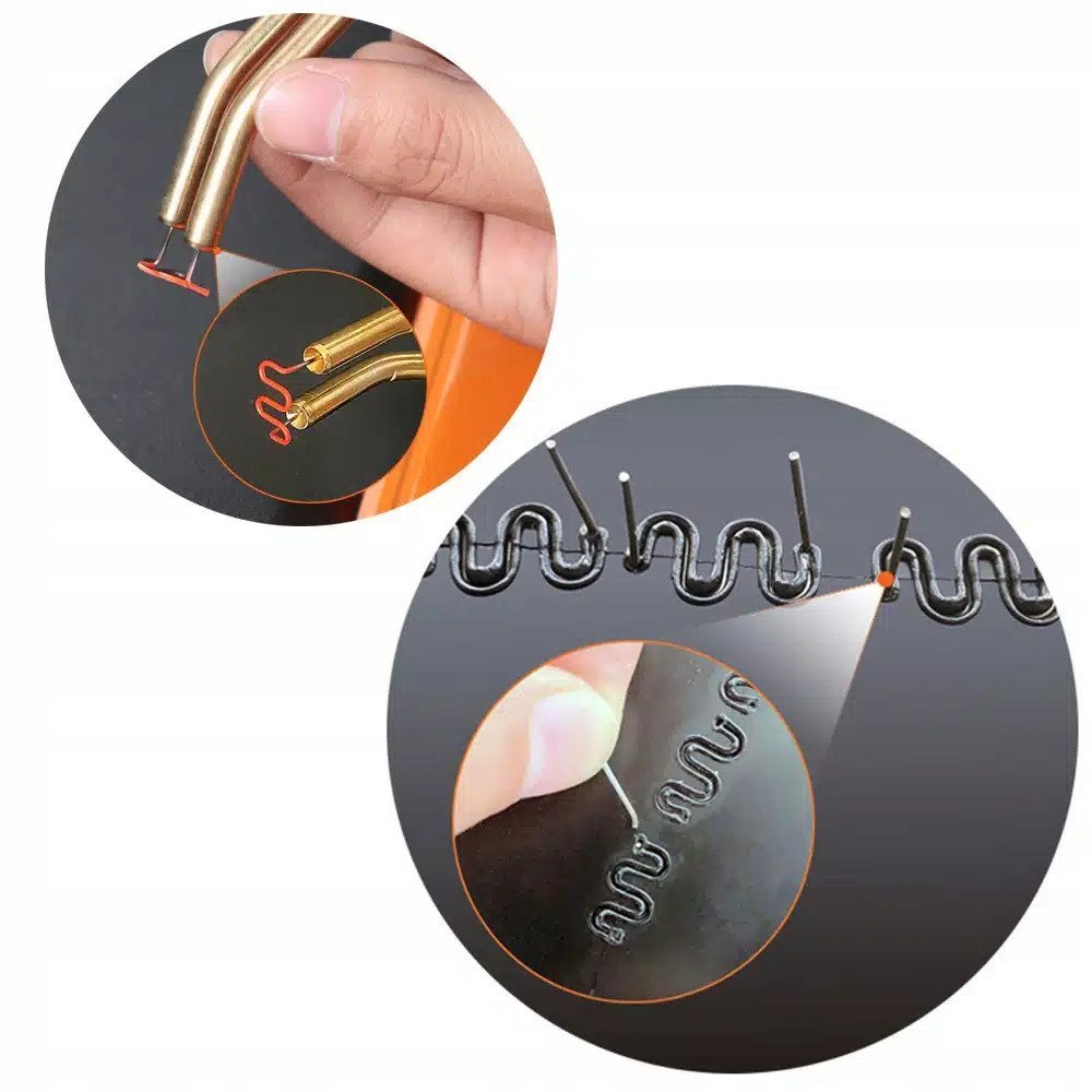 pistol profesional pentru lipit/sudat plastic, kit pentru repararea fisurilor din plastic, polipropilena, 400 capse de intarire, putere 50w, culoare negru, cod: avx-wt-wg-x80 9 Pistol Profesional pentru lipit/sudat plastic, kit pentru repararea fisurilor din plastic, polipropilena, 400 capse de intarire, putere 50W, culoare Negru, Cod: AVX-WT-WG-X80 - imagine 9