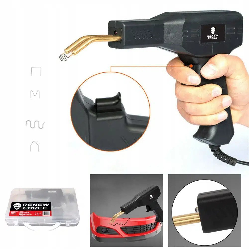 pistol profesional pentru lipit/sudat plastic, kit pentru repararea fisurilor din plastic, polipropilena, 400 capse de intarire, putere 50w, culoare negru, cod: avx-wt-wg-x80 8 Pistol Profesional pentru lipit/sudat plastic, kit pentru repararea fisurilor din plastic, polipropilena, 400 capse de intarire, putere 50W, culoare Negru, Cod: AVX-WT-WG-X80 - imagine 8