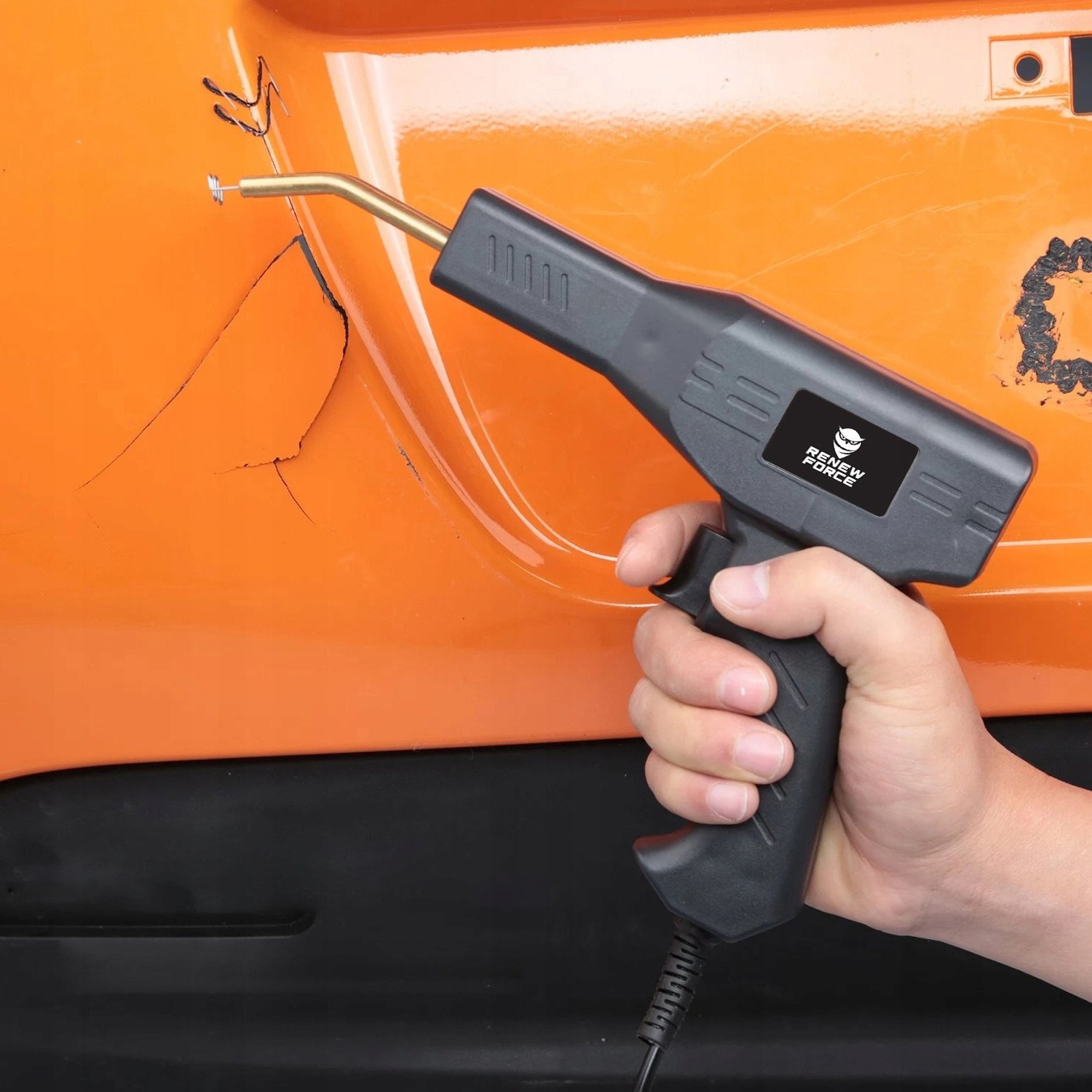 pistol profesional pentru lipit/sudat plastic, kit pentru repararea fisurilor din plastic, polipropilena, 400 capse de intarire, putere 50w, culoare negru, cod: avx-wt-wg-x80 6 Pistol Profesional pentru lipit/sudat plastic, kit pentru repararea fisurilor din plastic, polipropilena, 400 capse de intarire, putere 50W, culoare Negru, Cod: AVX-WT-WG-X80 - imagine 6