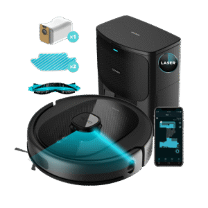 Robot de aspirare Cecotec Conga 8290 Immortal Ultra Power Home X-Treme, 7000 Pa, iTech Laser Eye, baza autocuratare, autonomie 280 minute, aspirator si mop
