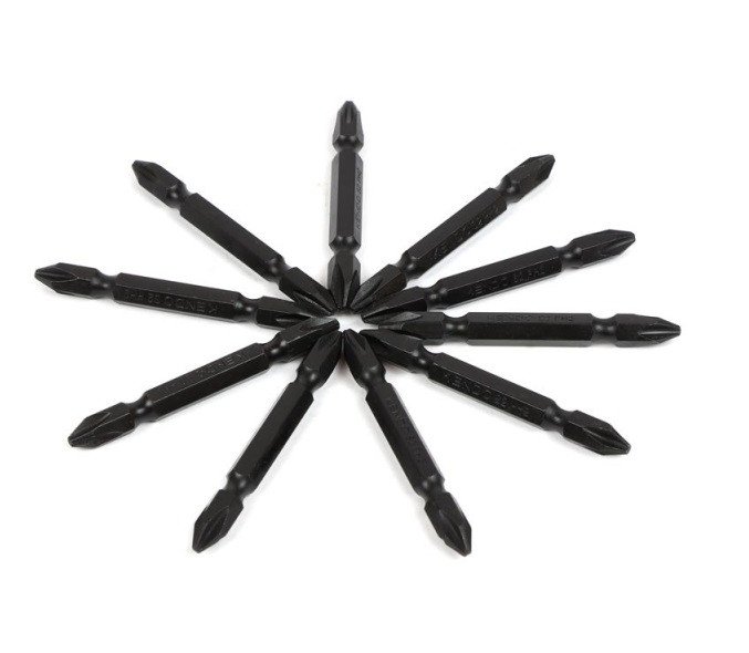 set 10 biti de surubelnita cu impact, cap dublu, ph2 * 65mm 2 Set 10 biti de surubelnita cu impact, cap dublu, PH2 * 65mm - imagine 2