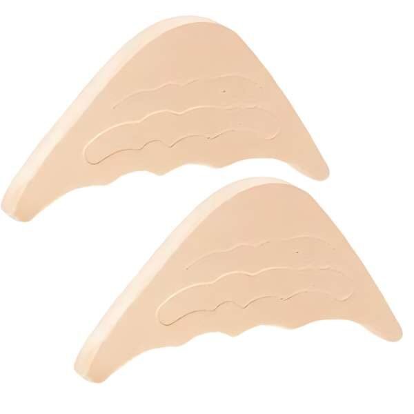 Set 2 Pernute Antialunecare Mercaton din Spuma EVA, Pentru Degete,Reutilizabile si Ajustabile, pentru Protectia Incaltamintei prea Mari, 3.3 x 7 cm, Grosime 1.6 cm, Crem